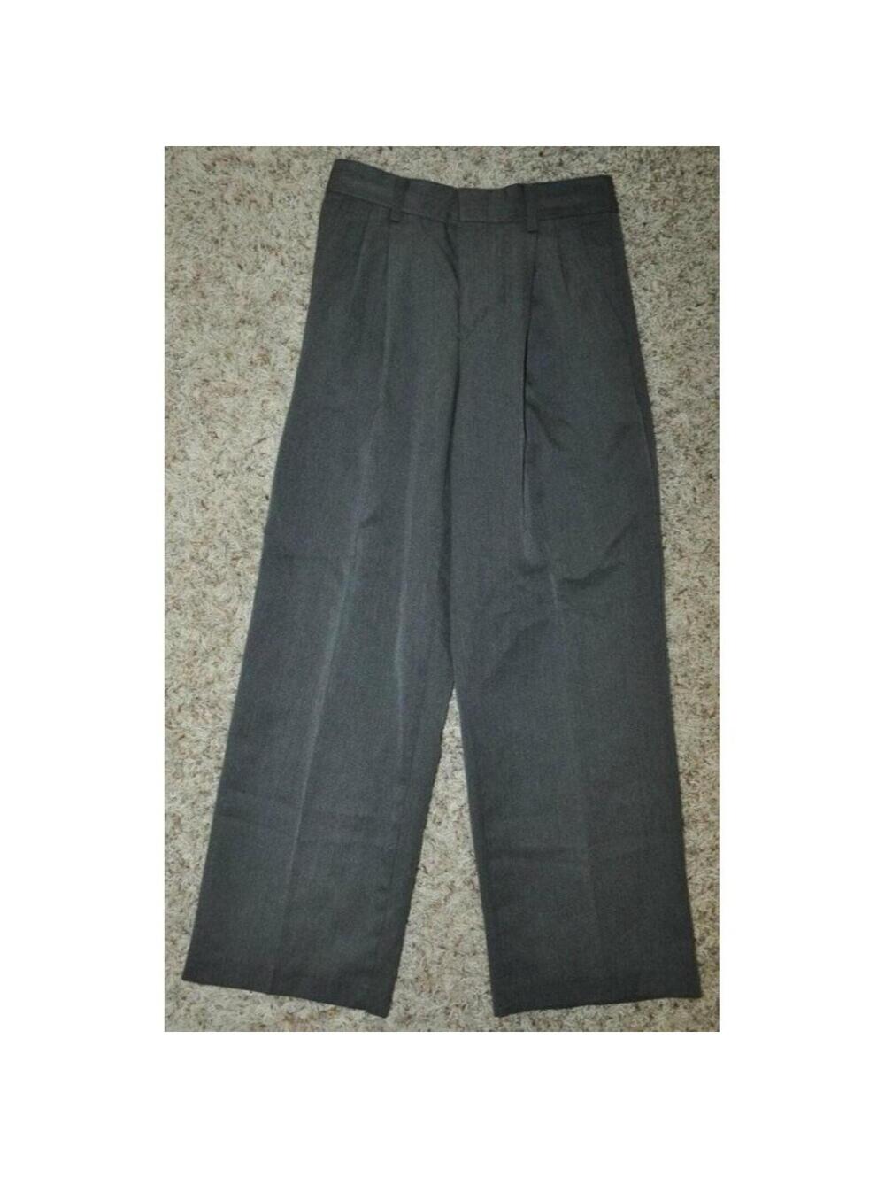 Boys Arrow Dress Pants 10 Charcoal Gray Pleated Suit Dress Pants